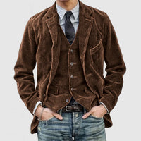 Adam™ | Vintage-Blazer und Weste – Braun