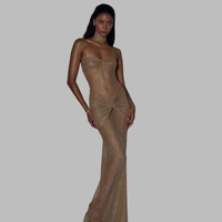 Hadewara | Classic Sheer Gown für zeitlose Eleganz – Beige