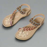 Mathilda | Komfortable Orthopädische Sandalen – Aprikose
