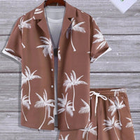 Frank | Herren Tropical Sommerhemd Set – Hellbraun