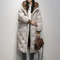 Lasandre | Gefütterter langer Wintermantel – Beige