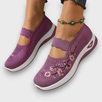 Averina – Femininer Komfort-Sneaker mit Stickerei – Violett