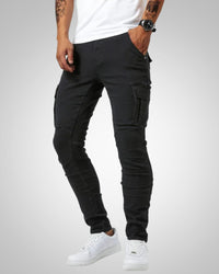 David | Herren Lässige Slim Fit Hose – Schwarz
