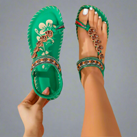 Mathilda | Komfortable Orthopädische Sandalen – Grün