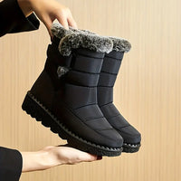 Yielitha | Wasserdichte Anti-Rutsch-Winterstiefel – Schwarz