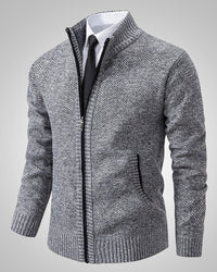 Torsten | Herren Klassischer Reissverschluss-Pullover – Grau