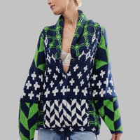 Laura | Zeitloser Damencardigan in soften Materialien – Grün