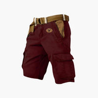 Langarm-Cargohemd mit Taschen für Herren – Rot