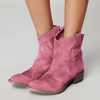 Noyara – Elegante Stiefeletten Aus Wildleder – Rosa