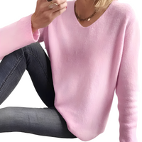 Dorris - Komfortabler Damenpullover mit langen Ärmeln – Rosa