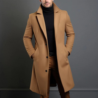 Herren Wintermantel | Slim Fit Langer Mantel – Braun