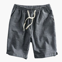 Knielange Sommer-Shorts für Herren mit elastischem Bund – Grau