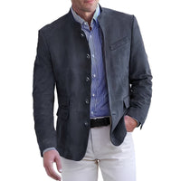 | Legere Button-Down Jacke für Männer – Dunkelgrau