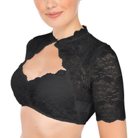 Daniella - Klassische Bluse für das Oktoberfest – Schwarz