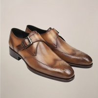 Theodore | Einzelschnalle Mönchsgurt Schnallenschuhe – Braun