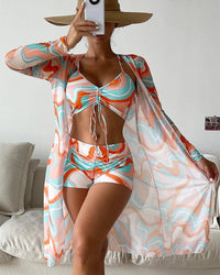 Julia Dreiteiliger Bikini | 50% RABATT – Orange