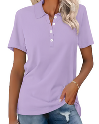 Heidi-Mode | Klassische Poloshirt für Damen – Lila