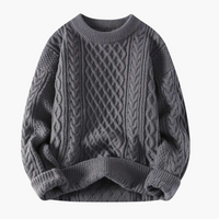 Edwin | Lässiger & weicher Strickpullover – Grau