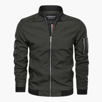 Herren jacke mit Frontreißverschluss und Ärmeltasche – Grün