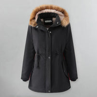 TERESA - GEPOLSTERTE BAUMWOLLJACKE MIT KAPUZE – Schwarz
