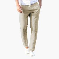 Herren Sommerhose mit Kordelzug und Seitentaschen – Beige