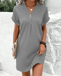 Nathalie - Elegantes Sommerkleid – Grau