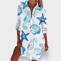 Kallie | Drapiert Kleid – Blau