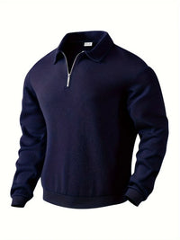 Rico Pullover - Eleganter warmer Winterpullover für Männer – Dunkelblau