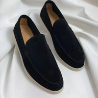 Elegante Wildleder Slipper – Schwarz