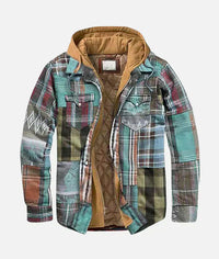 Sebastian | Quilted Patchwork Jacket – Minzgrün