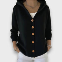 Dariane – Strickjacke mit Knopfleiste – Schwarz