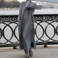 Popi | Lässiges langes Winterkleid – Grau