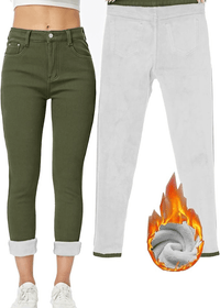 BOZENA - THERMOFUTTERHOSE – Militärgrün