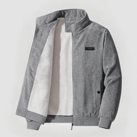 UDO · CORDJACKE MIT FLEECEFUTTER – Grau