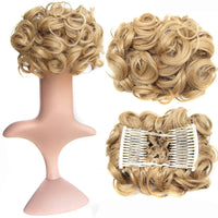 HerHair lockiger Dutt Band – Blond