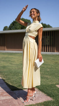 Elegantes Abendkleid – Hellgelb