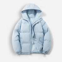 Puffer Damenjacke in einfarbigem Design – Hellblau