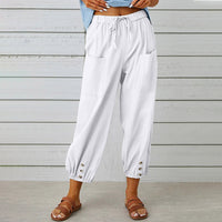 Daniela - Komfortable Freizeithose für Damen – Weiß