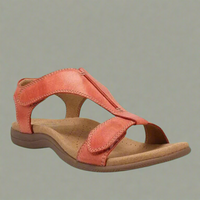 Velia | Premium Sandalen für den Alltag – Orange-Rot