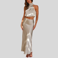 Marlene | Modernes Maxi-Kleid – Olivgrün