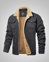 Kevin | Herren Gefütterte Knöpfen Jacke – Grau
