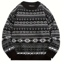 Henry | Vintage Isländischer Pullover – Schwarz