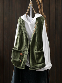 Flory | Strickweste – Grün