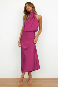 Verona  | Elegantes Kleid mit offenem Rücken – Rosa