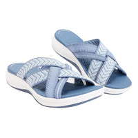 Sandaletten für Damen - Orthopädische Sommersandalen mit Fußbett für heiße Tage – Hellblau