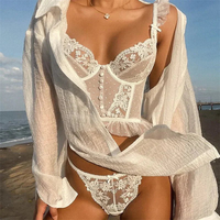 Fiona | Italienisches Dessous-Set – Weiß