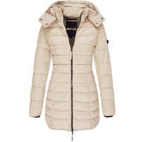 Elisa - Die beste und gemütlichste Daunenjacke mit Kapuze und Reißverschluss – Khaki