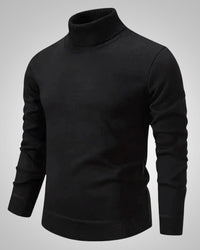 Bernd | Herren Klassischer Rollkragenpullover – Schwarz