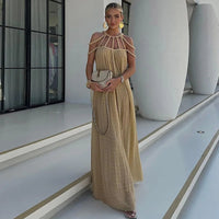 Maddie - Sexy Maxikleid – Gold