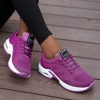 Sommer-Sneaker für Damen - Bequeme Laufschuhe mit Komfortfußbett für heiße Tage – Lila
